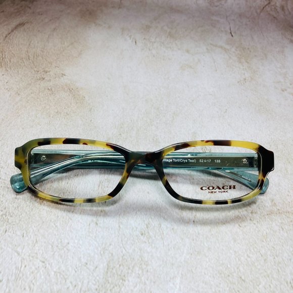 Coach Rectangular Tortoise Eyeglasses Frames NWOT - Picture 9 of 12